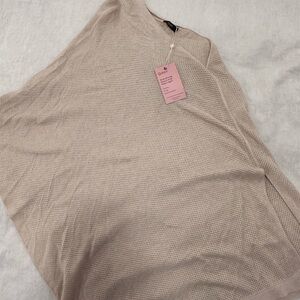 Quince Tan Knit Shawl or Nursing Cover